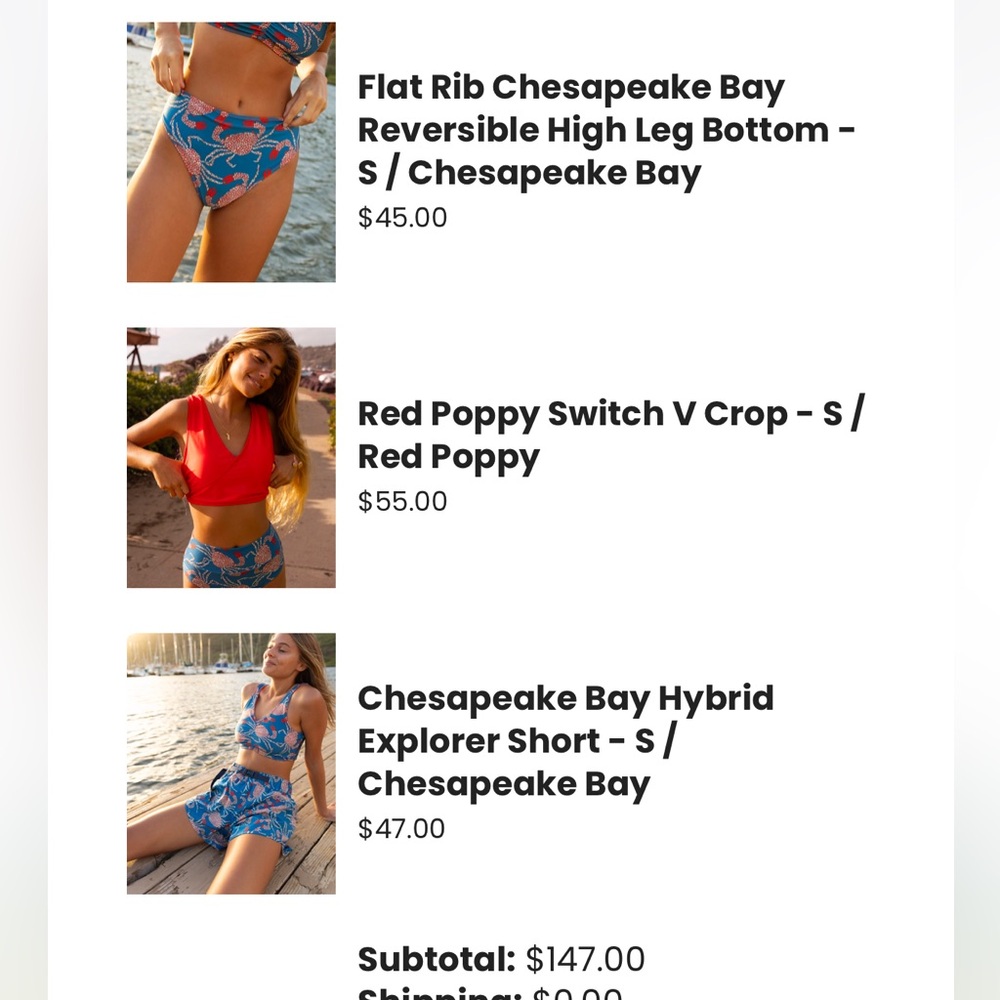 Nani top, bottoms, and shorts swim suit